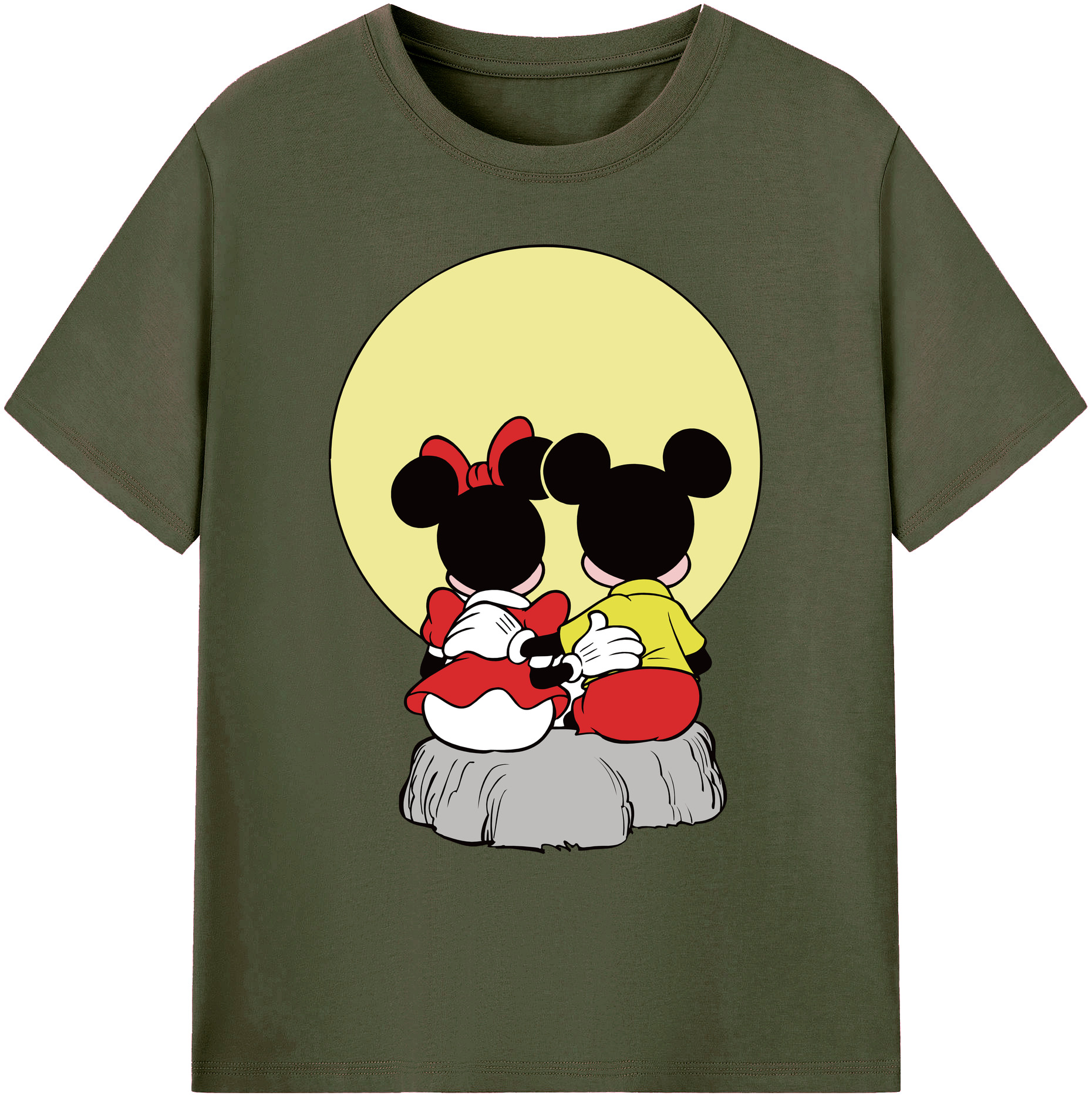 ミッキーマウス Mickey Mouse 綿100％ メンズ半袖Tシャツ｜肌触りやわらか＆通気性